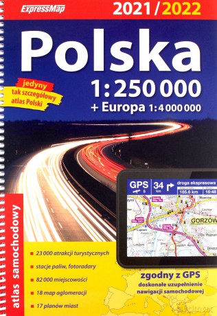 Atlas samochodowy Polska 1:250 000/2022 [KSIĄŻKA]