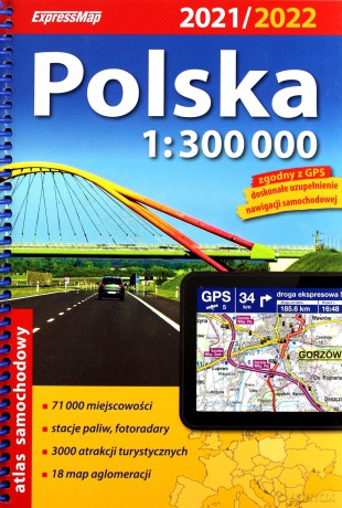 Atlas samochodowy Polska 1:300 000/2022 [KSIĄŻKA]