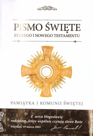 Biblia domowa 2020 Pamiątka I Komunii Świętej - bp Kazimierz Romaniuk [KSIĄŻKA]