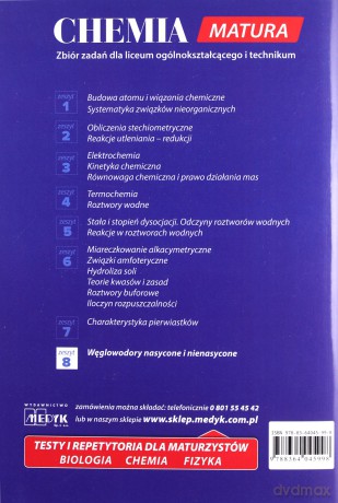Chemia. Zbiór zadań LO. Zeszyt 8 Zakres rozszerzony [KSIĄŻKA]