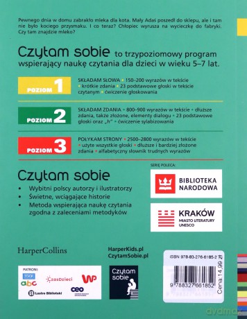 Czytam sobie - Kłopoty z mlekiem dla kota - Marcin Baran, Agnieszka Żelewska [KSIĄŻKA]