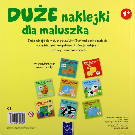 Duże naklejki dla maluszka - kotek 1+ [KSIĄŻKA]