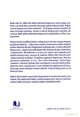 Dwujęzyczność i wychowanie dwujęzyczne z perspektywy lingwistyki i logopedii - Małgorzata Rocławska-Daniluk [KSIĄŻKA]