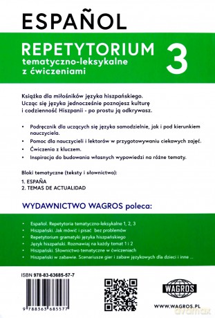Espanol. Repetytorium tematyczno-leksykalne z ćwiczeniami 3 - Anna Wawrykowicz [KSIĄŻKA]