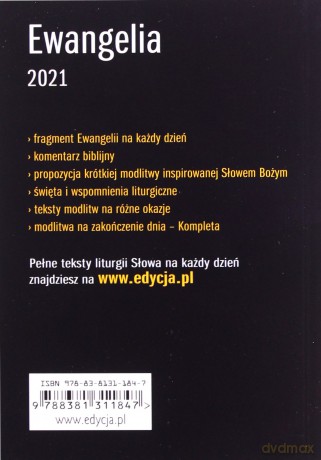 Ewangelia 2021 Droga, Prawda i Życie mała [KSIĄŻKA]