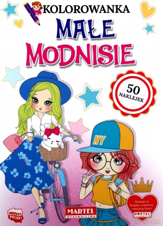 Kolorowanka z naklejkami. Małe Modnisie [KSIĄŻKA]