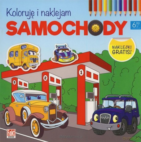 Koloruje i naklejam. Samochody. Fakt Dzieciom [KSIĄŻKA]