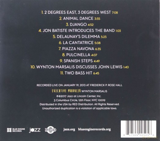 Jazz at Lincoln Center Orchestra with Wynton Marsalis: The Music of John Lewis (digipack) [CD]