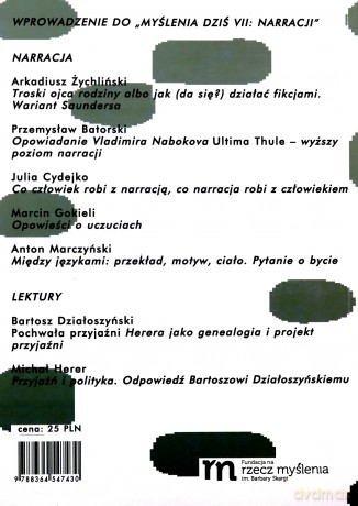 Myślenie dziś 7. Narracja [KSIĄŻKA]