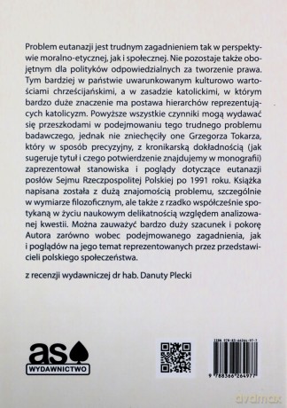 Problem eutanazji w pracach sejmu III Rzeczpospolitej - Grzegorz Tokarz [KSIĄŻKA]