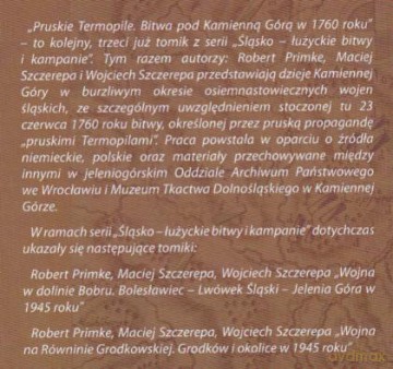 Pruskie Termopile. Bitwa pod Kamienna Górą w 1760 roku [KSIĄŻKA]