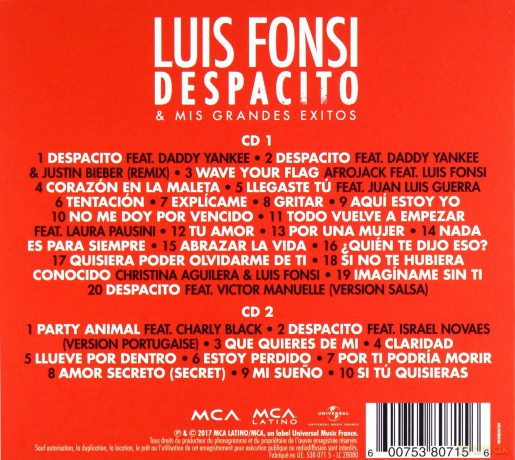 Luis Fonsi: Despacito & Mis Grandes Exitos [CD]