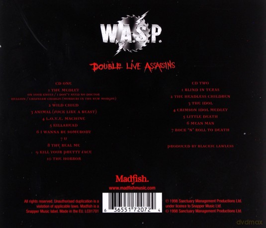 W.A.S.P.: Double Live Assassins [2CD]