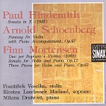 Frantisek Veselka, Kirsten Landmark Mćland And Milena Dratvová: Paul Hindemith, Arnold Schoenberg & Finn Mortensen [CD]
