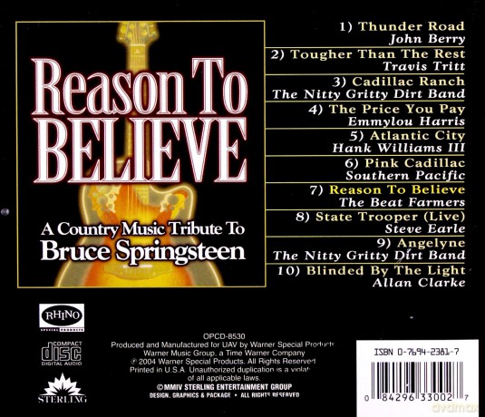 Bruce Springsteen: Reasons To Believe: A Country Music Tribute To Bruce Springsteen [CD]