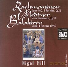 Nigel Hill: Sonata No. 2 B flat minor Op. 36, Sonata Reminiscenza Op. 38, Sonata B flat minor (1905) [CD]
