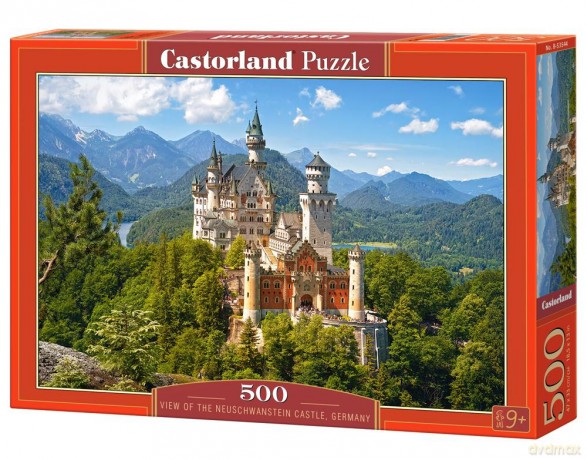 CASTORLAND 500 el. Widok na zamek Neuschwanstein Niemcy B-53544 [PUZZLE]