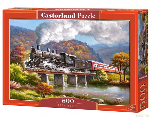 CASTORLAND 500 el. Żelazny pociąg B-53452 [PUZZLE]