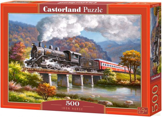 CASTORLAND 500 el. Żelazny pociąg B-53452 [PUZZLE]