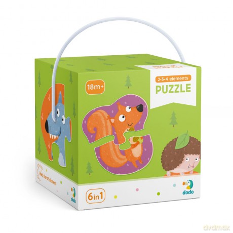 DODO 2-3-4 el. elementy Leśne zwierzęta DOP300195 [PUZZLE]