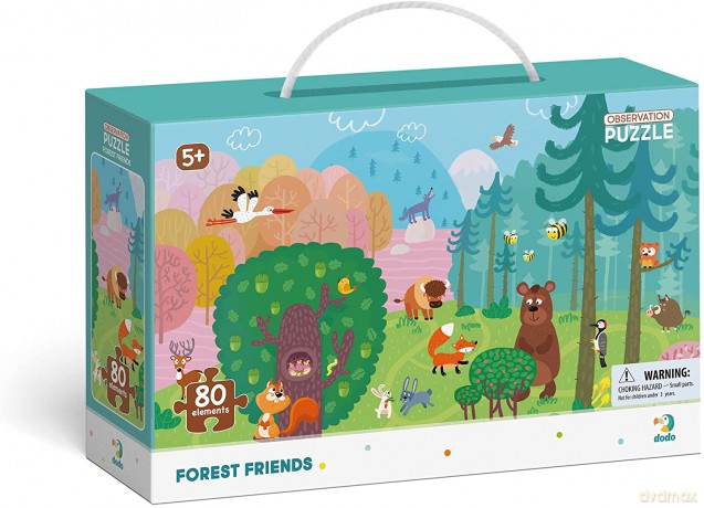 DODO 80 el. obserwacyjne Leśni przyjaciele DOP300140 [PUZZLE]