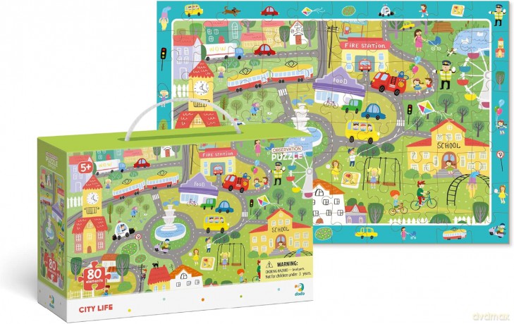 DODO 80 el. obserwacyjne Życie w mieście DOP300135 [PUZZLE]