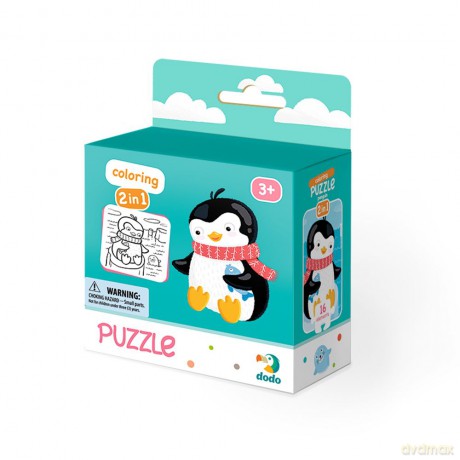 DODO Puzzle + kolorowanka Pingwinek DOP300122 [PUZZLE]