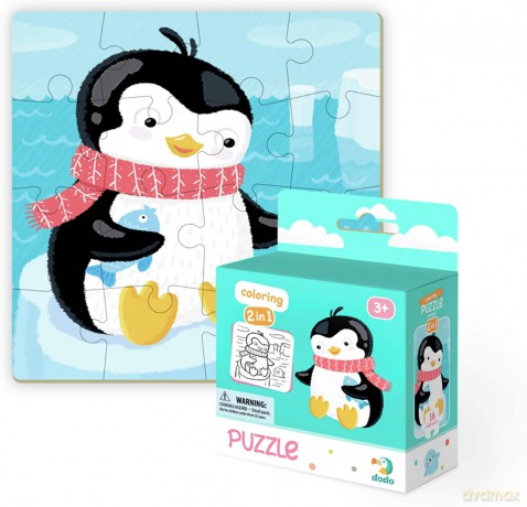 DODO Puzzle + kolorowanka Pingwinek DOP300122 [PUZZLE]