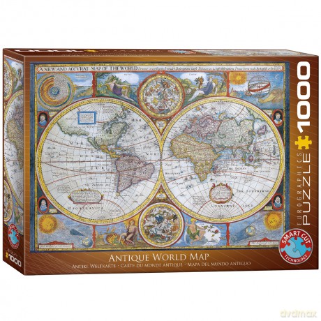 EUROGRAPHICS 1000 el. Antyczna Mapa Świata 6000-2006 [PUZZLE]