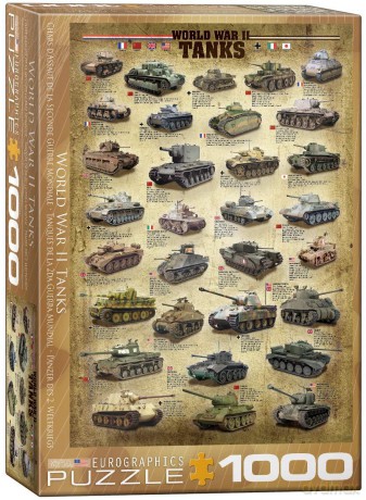 EUROGRAPHICS 1000 el. Czołgi II wojny światowej 6000-0388 [PUZZLE]