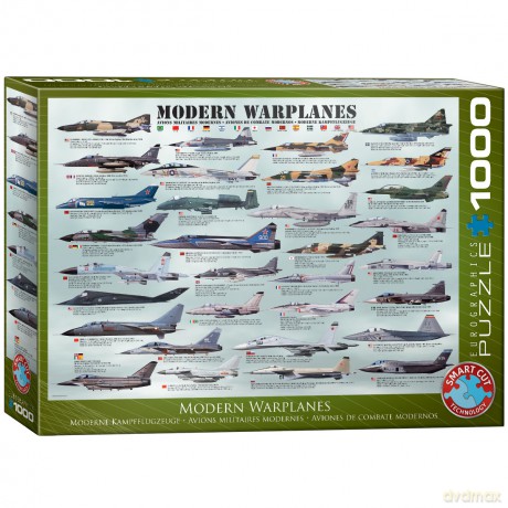 EUROGRAPHICS 1000 el. Nowoczesne samoloty bojowe 6000-0076 [PUZZLE]
