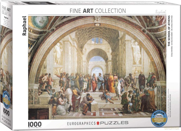 EUROGRAPHICS 1000 el. Szkoła ateńska autorstwa Raphaela 6000-4141 [PUZZLE]