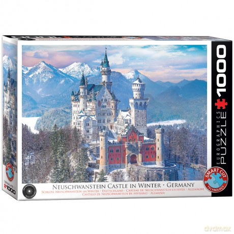 EUROGRAPHICS 1000 el. Zamek Neuschwanstein zimą Niemcy 6000-5419 [PUZZLE]