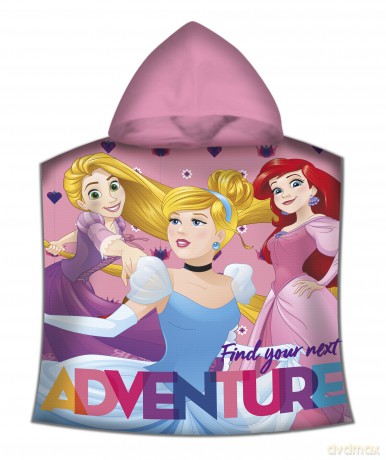Poncho kąpielowe Disney Princess 120x60 cm WD19478