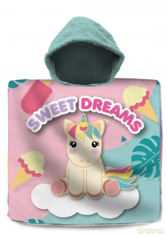 Poncho kąpielowe Sweet Dreams 120x60cm KL10580
