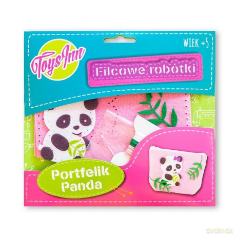 Portfel filcowy Panda różowy STN 6857