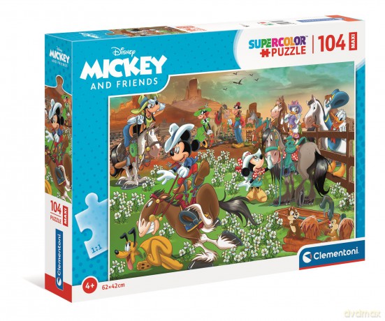 CLEMENTONI 104 el. maxi super color Mickey&Przyjaciele 23759 [PUZZLE]
