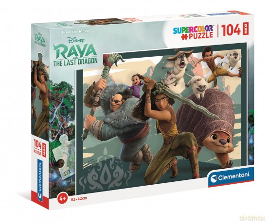 CLEMENTONI 104 el. maxi super color Raya ostatni smok 23750 [PUZZLE]