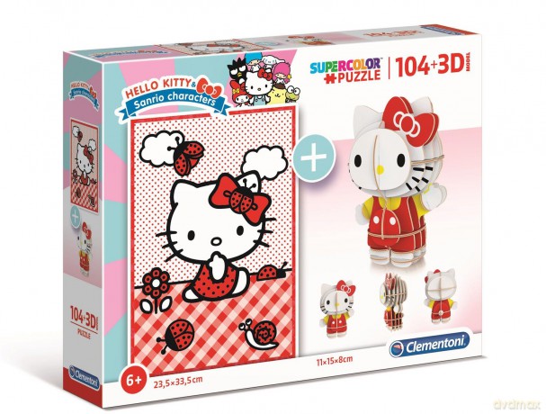 CLEMENTONI 104+3D model Hello Kitty 20171 [PUZZLE]