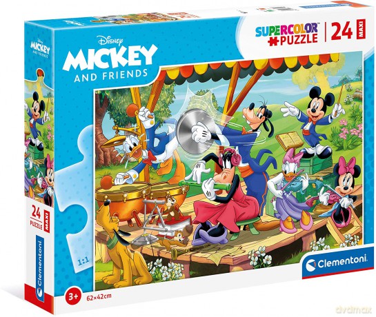 CLEMENTONI 24 el. maxi super color Mickey&Przyjaciele 24218 [PUZZLE]