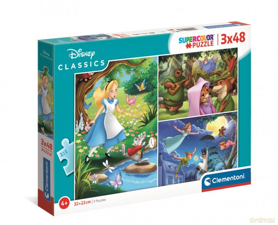 CLEMENTONI 3x48 el. super color Disney Classic 25267 [PUZZLE]