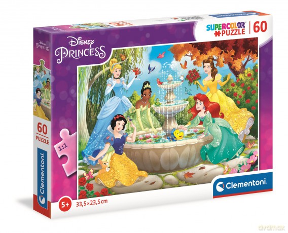 CLEMENTONI 60 el. super color Księżniczki 26064 [PUZZLE]