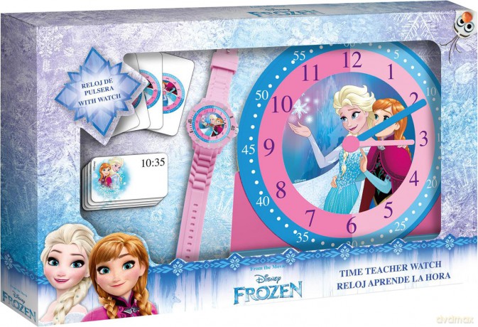 Zegarek + karty do gry Frozen WD19807 nauka czytania