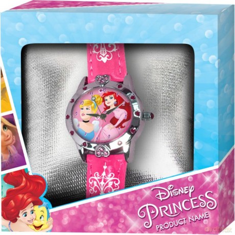 Zegarek analogowy w pudełku prezentowym Disney Princess WD19642