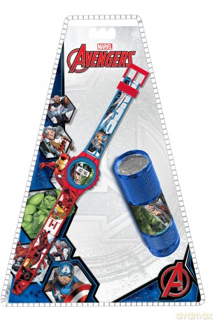 Zegarek cyfrowy z latarką Avengers LED MV15775
