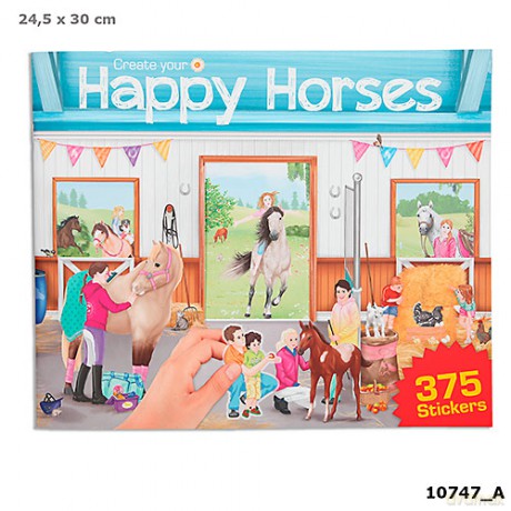 Zestaw z naklejkami koniki Happy Horses 10747 [KSIĄŻKA]
