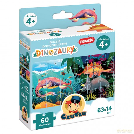 BRIGHT JUNIOR 60 el. panoramiczne Dinozaury 4+ [PUZZLE]