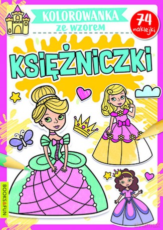 Księżniczki. Kolorowanka ze wzorem [KSIĄŻKA]