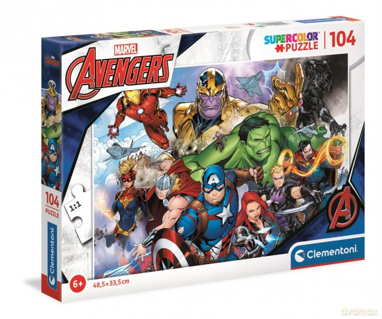 CLEMENTONI 104 el. super color Avengers 25718 [PUZZLE]