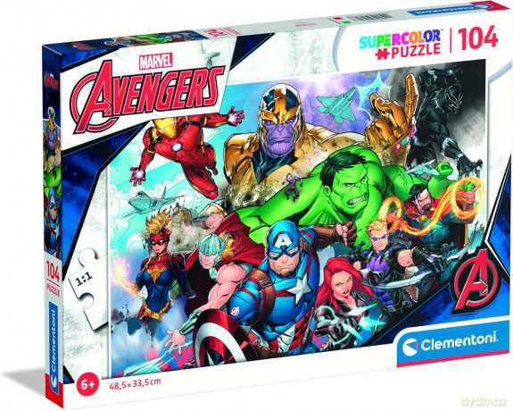 CLEMENTONI 104 el. super color Avengers 25718 [PUZZLE]
